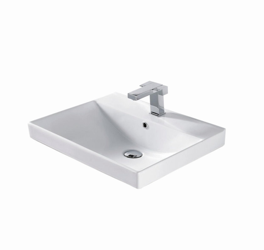 Madeli Rectangular Vessel Bathroom Sink with Overflow & Reviews Wayfair